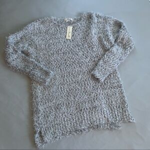 SIMPLY Noelle Chunky Pull Over Fuzzy comfy Sweater L/XL